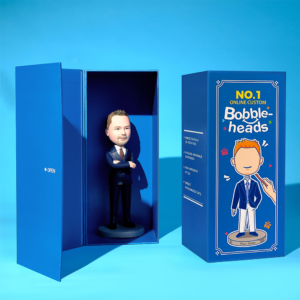 Male Student in School Uniform Custom Bobblehead With Text