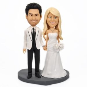 Sweet Wedding Custom Bobblehead With Engraved Text